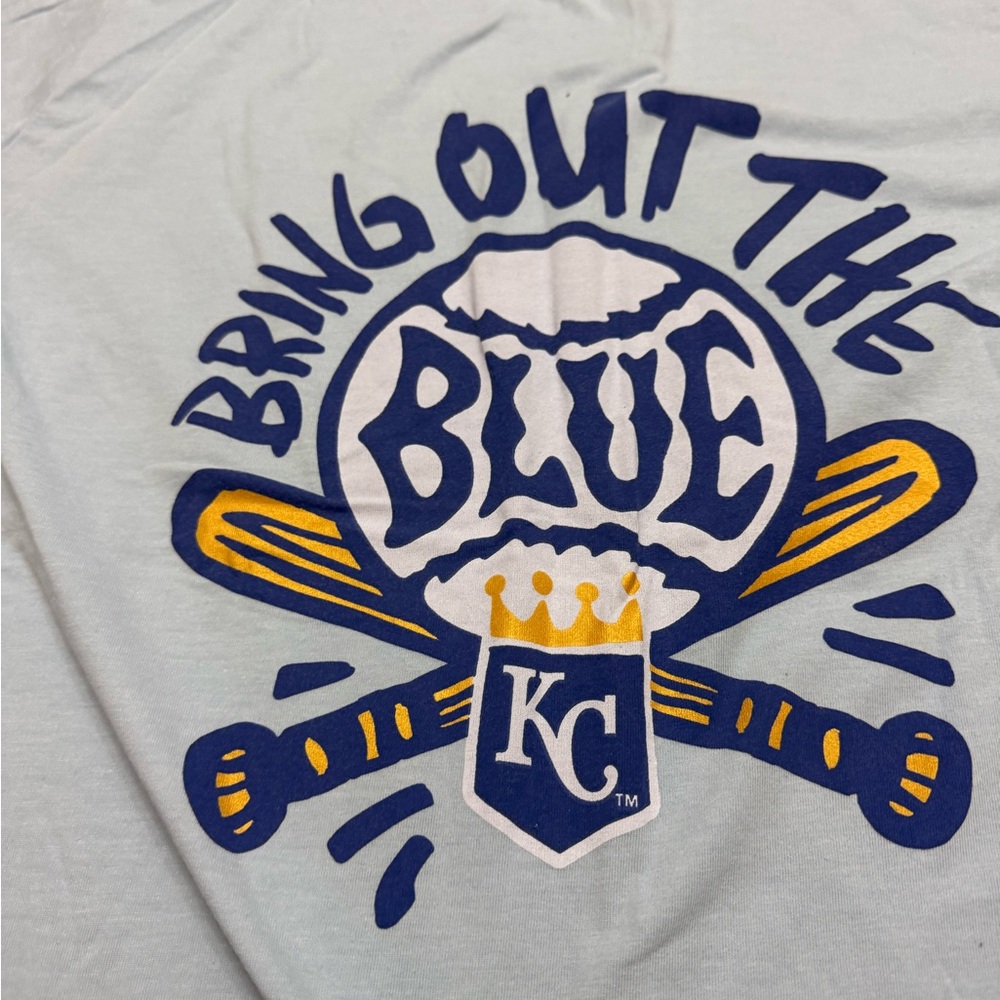 Charlie Hustle Unisex KC Royals Light Blue T-Shirt - Picture 3 of 4